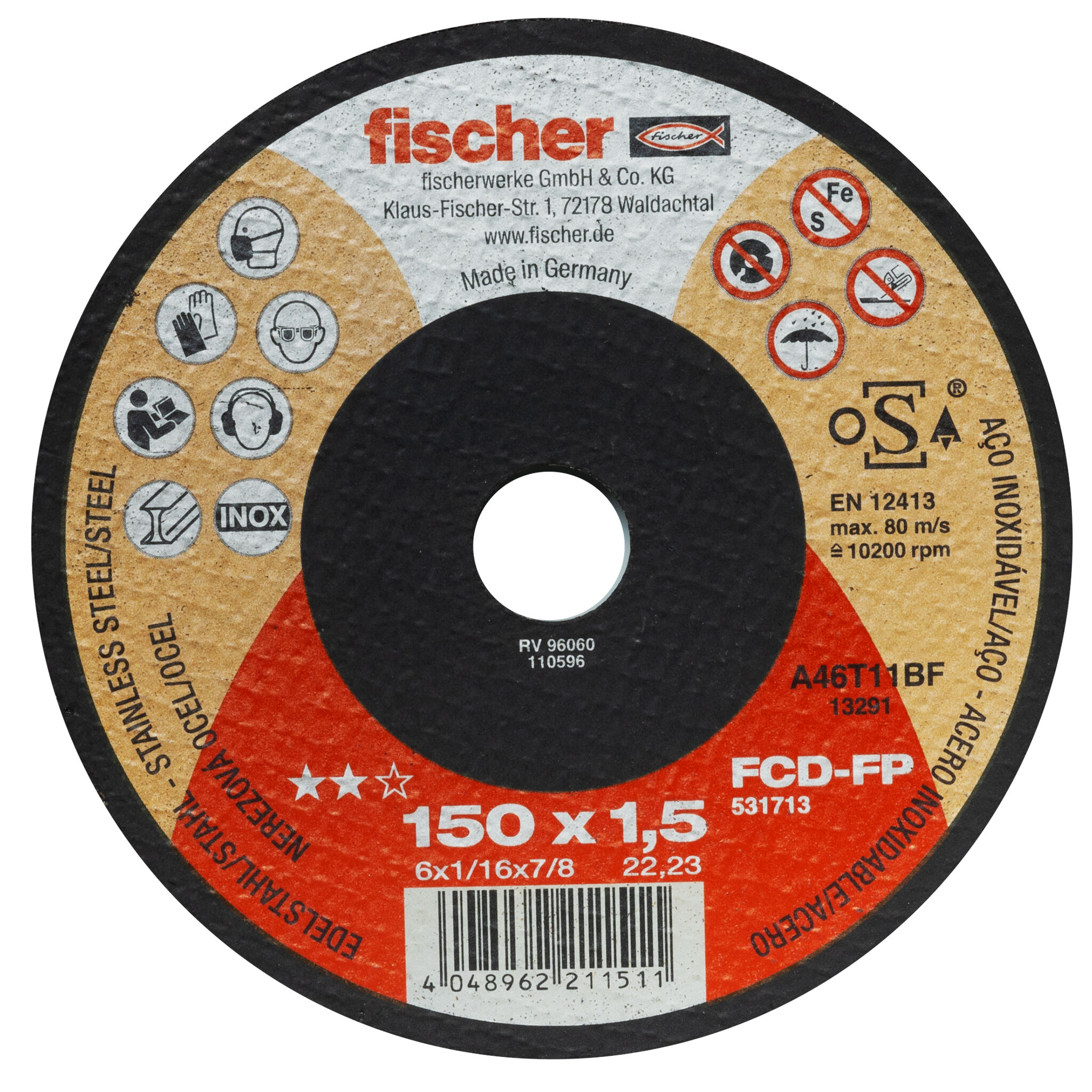 fischer cutting disc FCD-FP 150 x 1,5 x 22,23 plus